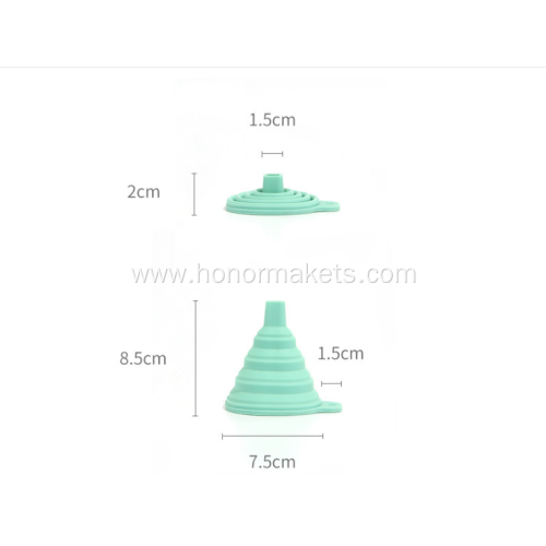 Silicone kitchen foldable funnel
